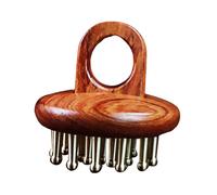 MagiDeal Spazzola per massaggio in legno con testina massaggiante, pettine massaggiante, impugnatura comoda, spazzola manuale per raschiare Guasha, strumento
