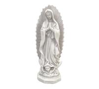 MagiDeal Statua Della di Guadalupe in Preghiera, Dipinta a Mano, in Resina Versatile, Decorazione Da Tavolo Religiosa, Grigio, 7,3x18,8 cm