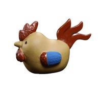 MagiDeal Statuetta di Gallo in Argilla Viola, Decorazione per Il Tavolo da tè, centrotavola Cinese, Vassoio da tè, Accessorio, Statua di scrivania e, Giallo