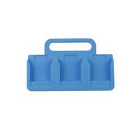 MagiDeal Supporto per Batteria Portatile da 18 6 Slot, 25x6x16,5 cm, Robusto per Accessori di organizzazione del Garage con Maniglia per Il Trasporto, Blu