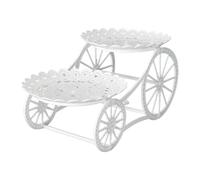 MagiDeal Supporto per Cupcake a Forma di Carrozza, Supporto per Torta Nuziale, Supporto per Cupcake a più Livelli, Supporto per Piatto di Frutta a 2 Strati per, Tondo Cavo