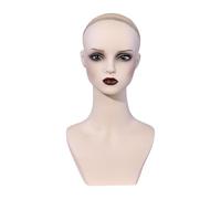 MagiDeal Supporto per parrucca con testa di manichino femminile per esposizione e styling, manichino realistico per testa di parrucca, cappello per collana,