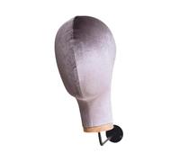 MagiDeal Supporto per parrucche a parete, testa di manichino, portacappelli a parete, espositore per cappelli salvaspazio, Grigio