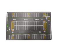 MagiDeal Tappetino per parcheggio in 1/64 con Slot per parcheggio, Antiscivolo, Arrotolato, per modellini di Auto, per Collezionisti, Gioco fantasioso, Grigio Scuro