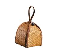 MagiDeal Tea Cup Storage Bag Pratico Portaoggetti per Tazze Da Tè Custodia per Teaware Borsa Trasportabile con Manico Astuccio Riutilizzabile Elegante in Ratta, Marrone