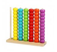 MagiDeal Telaio Contanumeri Bambini Abaco Giocattolo in Legno per Apprendimento Numerico Manuale con Perline Colorate Pratica Calcolo Manuale Adatto a Bambini Prescolari Casa Scuola, Medio