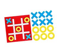 MagiDeal Toe Game per Bambini Scacchiera XO Gioco Interattivo Ornamento Feltro Giocattolo Educativo Puzzle Intelligenza Apprendimento Adatto Bambini Feste Scuo, Rosso