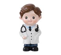 MagiDeal Topper per Torta, Statua del Dottore a Forma di Bambola, Regalo della Settimana dell'infermiera, Scultura in Resina per Il Giorno del Dottore Felice, Maschio