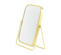 MagiDeal Trucco specchio scrivania specchio vanity 2x ingrandimento a doppia faccia specchio da trucco specchio specchio per casa del dormitorio hotel casa, Oro