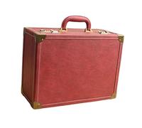 MagiDeal Valigetta Da Barbiere Scatola Porta Attrezzi Borsa Da Viaggio Organizzatore Professionale con Telaio Robusto in Alluminio Adatto a Barbieri per Salone, Rosso