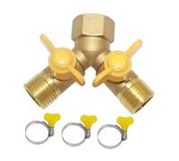 MagiDeal Valvola di intercettazione a 3 vie, valvola a sfera a Y in ottone, facile da installare, raccordo professionale per tubo flessibile, per gasolio