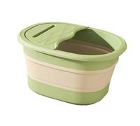 MagiDeal Vasca per pediluvio compatta e pieghevole, vasca professionale con coperchio, secchio per ammollo gambe isolato per picnic e gite in auto, Verde