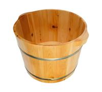 MagiDeal Vasca per pediluvio in legno, vasca per pediluvio alta, doppia maniglia, vasca per pediluvio riutilizzabile, secchio per lavaggio piedi, vasca per, M