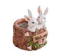 MagiDeal Vaso a Forma di Coniglio in Resina, Contenitore per Piante Grasse, Vaso per Bonsai