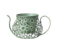MagiDeal Vaso da Fiori a Forma di teiera, in Metallo Rustico e Ferro, Decorativo per L'Estate, Compleanni, Matrimoni, Giardino e Piante da Esterno, Verde