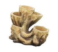 MagiDeal Vaso per Fiori a Forma di Ceppo d'albero, Contenitore per Piante, Regalo, Piante da Interno, Statuetta Decorativa, Vaso per Fiori, Ornamento in, Rosso