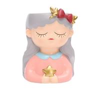 MagiDeal Vaso per Fiori da Bambina, Grazioso Vaso in Resina, Regalo per Piante, Contenitore per Fiori, Adorabile per Fattoria, Patio, Giardino, Cortile, Style B