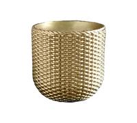 MagiDeal Vaso per Fiori in Resina, Vaso da Fiori, Ornamento da Tavolo, Contenitore per Piante da Interno ed Esterno, Camera da Letto, Balcone, mensola, Cilindro d'oro