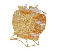 MagiDeal Vassoio per frutta e snack, dorato, girevole, per verdure, da banco, contenitore per caramelle, supporto per torte, ornamento per casa, feste, hotel