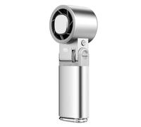 MagiDeal Ventilatore Portatile Ricaricabile Ventilatore a Mano Ventilatore Personale Mini Ventola con Schermo Zigrinata Materiali, Argento Ghiaccio, 60 53 180mm