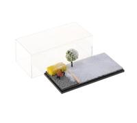 MagiDeal Vetrina espositiva per Modelli di Veicoli in Scala 1/64, Copertura Antipolvere Fai da Te, Base per Diorama di parcheggio, Ruote pressofuse, vetrina, Scena Invernale