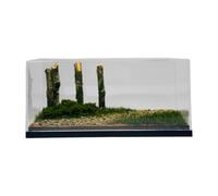 MagiDeal Vetrina per Veicoli con Scena di parcheggio per Diorama in 1/64 con Vetro Artificiale e Scatola espositiva per Tronchi d'albero