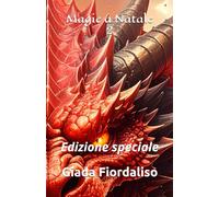 Magie a Natale-VOLUME 2-copertina puzzle con drago rosso e sfondi interni illustrati in bianco e nero raffiguranti un bacio tra i due protagonisti: Edizione speciale