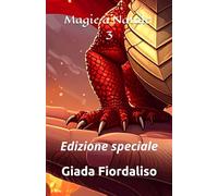 Magie a Natale-VOLUME 3-copertina puzzle con draghetto e sfondi interni illustrati in bianco e nero raffiguranti il cucciolo di drago: Edizione speciale