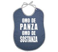 MAGIE DI CASA Bavaglione per Adulto con Frasi Divertenti - Bavaglione cm.45X60 con transfer - Made in Italy, spiritoso, feste, cene, cucina, cuoco, chef (PANZA)