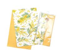 MAGIE DI CASA Bis strofinacci MIMOSA - Primavera Estate - Ideale Come Regalo e Decorazione da Tavolo cm.50×65 (MIMOSA GIALLO)