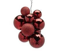 Magie di Natale Addobbo "Mirrormix" composto da 10 palline a grappolo, decorazione natalizia per esterni e interni