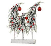 Magie di Natale Alberello natalizio con bacche e palline per decorazioni natalizie set da 3, da 40 cm