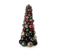 Magie di Natale Albero Decorativo Pino Joe con Sfere Decorative per Decorazioni Natalizie(Verde-Rosso)