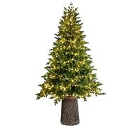 Magie di Natale Albero di natale con Led e Tronco "Dolomiti" in PE Effetto Real Touch (240 cm)