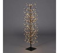 Magie di Natale Albero luminoso "Faggio" con rami a microled luce calda da interno ed esterno (120 cm, Nero)