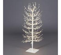 Magie di Natale Albero luminoso "Faggio" con rami a microled luce calda da interno ed esterno (90 cm, Bianco)