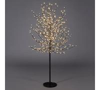 Magie di Natale Albero luminoso Faggio tronco lungo rami a microled luce calda da interno ed esterno (180 cm, Nero)