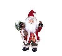 Magie di Natale Babbo Natale che si muove movimento con musica, barba folta e bianca, vestito e cappello (Campana, 36 cm)