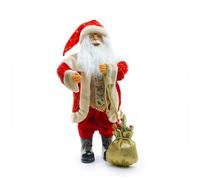 Magie di Natale Babbo Natale, Colore Rosso e Bianco, con Regali, in Tessuto, Decorazione Natalizia (80 cm)