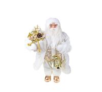 Magie di Natale Babbo Natale con Pacco Regalo, Decorazione Color Bianco da 60 cm