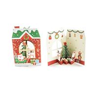 Magie di Natale Biglietto per Auguri Natalizi in 3D in Carta Laminata (Modello 1)