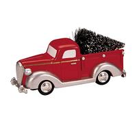 Magie di Natale Camioncino Pickup Rosso, Personaggio per Villaggio di Natale in Plastica