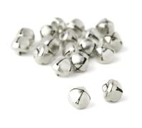 Magie di Natale Campanelle natalizie in metallo decorazioni ghirlande e centrotavola (16 pezzi Ø 2 cm, Argento)