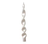 Magie di Natale Candela Fiamma spirale lucida a cera Bianca decorazione natalizia (Metallic, Ø 2.2 x 29 cm)