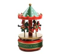 Magie di Natale Carillon Decorativo giostra carosello in Legno Decorazione Natalizia (Modello 1)