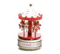 Magie di Natale Carillon Decorativo giostra carosello in Legno Decorazione Natalizia (Modello 2)