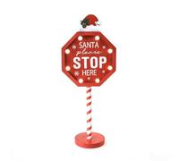 Magie di Natale Cartello segnaletico Natalizio in Legno con luci a Batteria Decorazione Natalizia (Un Segnale)