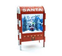 Magie di Natale Cassetta Postale per Lettere in plastica con Movimento e luci Batteria Decorazione Natalizia (Modello 1)