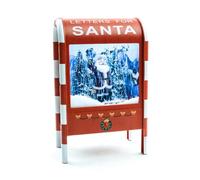 Magie di Natale Cassetta Postale per Lettere in plastica con Movimento e luci Batteria Decorazione Natalizia (Modello 2)