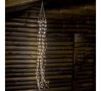 Magie di Natale Ciuffo Luminoso Catena microled Luce Calda-Fredda e Flash Decorazione Natalizie per Esterno ed Interno (200 cm - 600 microled)